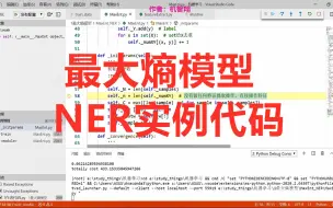 最大熵模型应用之NER实例代码讲解